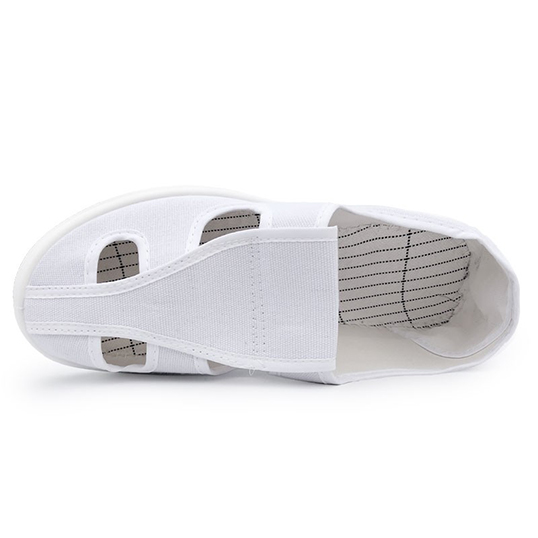 White 4 hole ESD shoes
