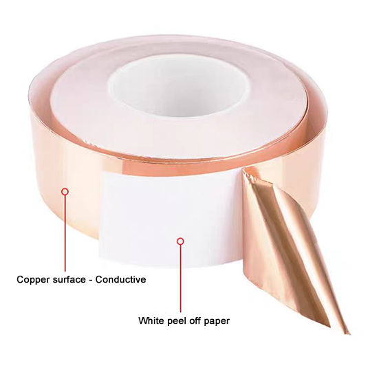 Die Cutting 3mm 5mm Width Self Adhesive Pure Copper Foil Tape For Stained Glass