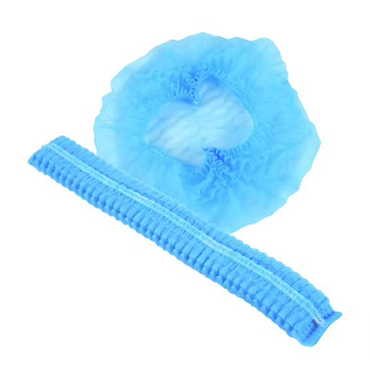 Disposable Non-Woven Strip Clip Cap Bouffant Head Cover Surgical Doctor Hat Round Mob Cap Nurse Cap