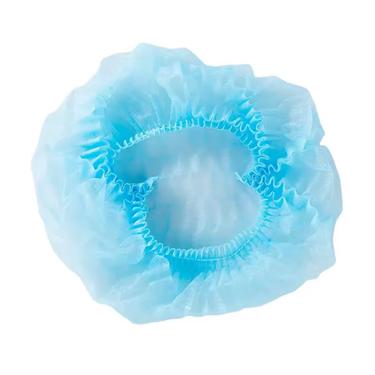 Disposable Non-Woven Strip Clip Cap Bouffant Head Cover Surgical Doctor Hat Round Mob Cap Nurse Cap