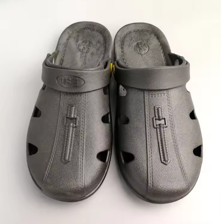 Unisex Antistatic Slippers Durable Washable Cleanroom Workshop Safety SPU ESD Sandals 6 Holes ESD Slippers