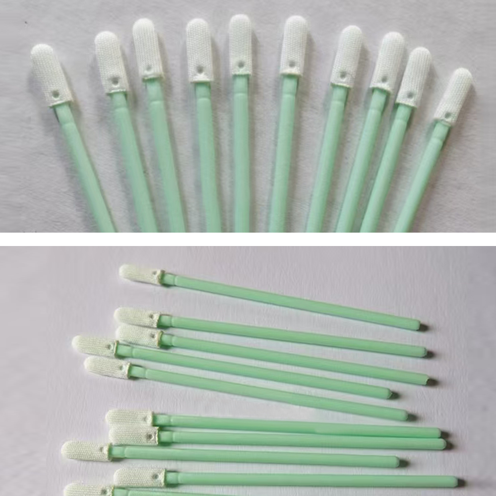 758 Lint Free Green Handle Car Cleaning Cleanroom Swab Flat Square Polyester Swab for hard disks, circuit boards, optical lenses, integrated circuits