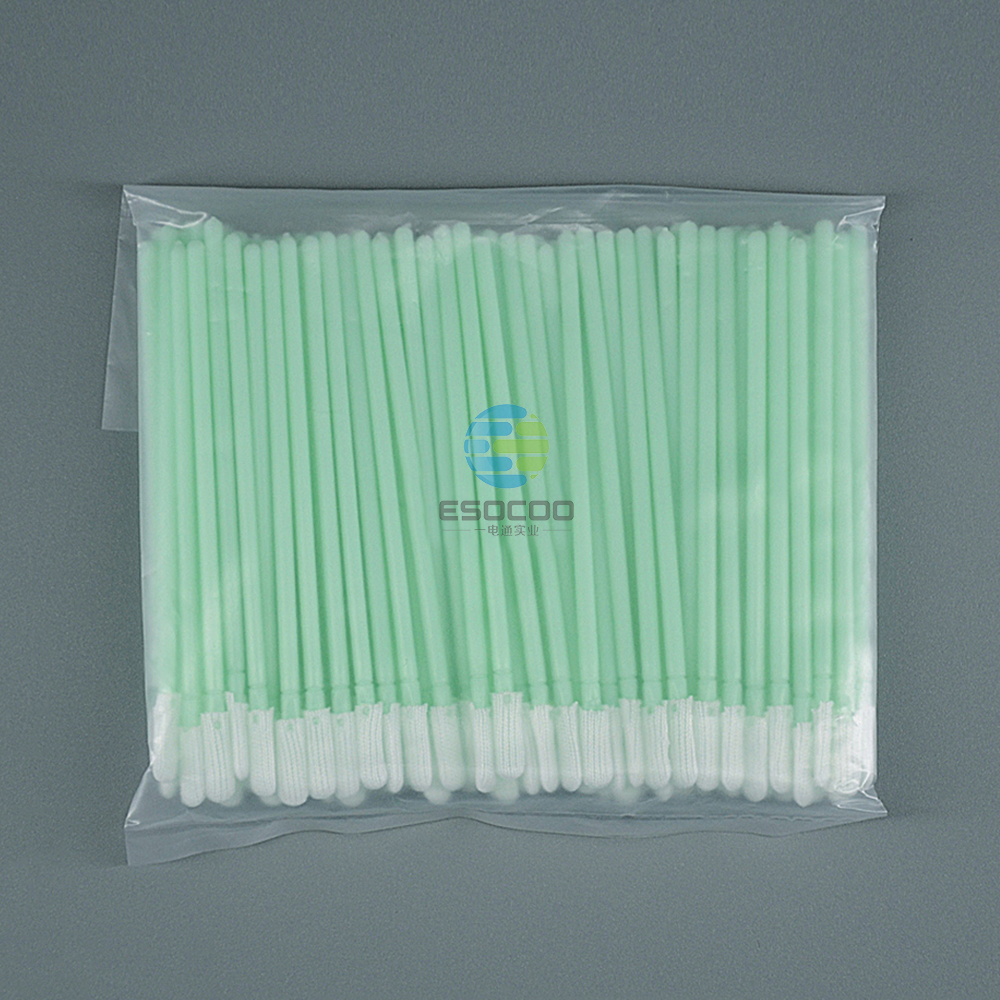 758 Lint Free Green Handle Car Cleaning Cleanroom Swab Flat Square Polyester Swab for hard disks, circuit boards, optical lenses, integrated circuits