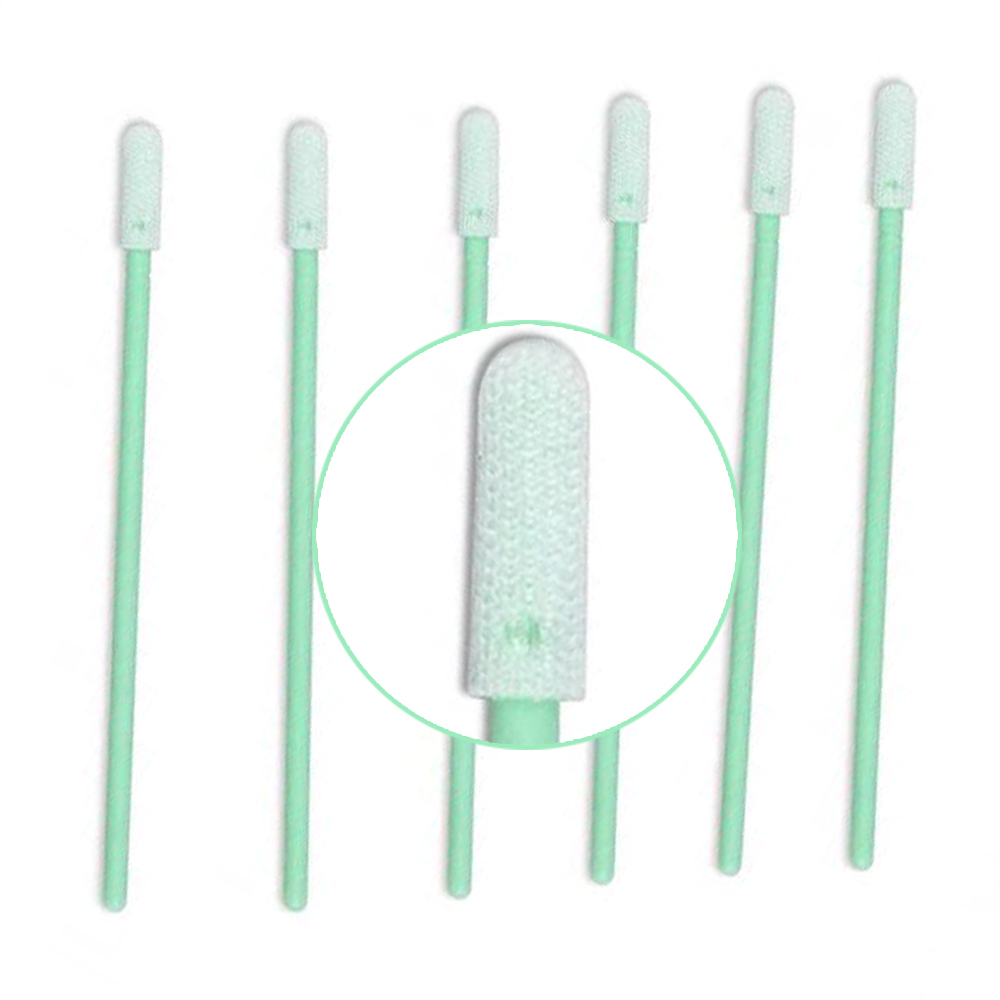 758 Lint Free Green Handle Car Cleaning Cleanroom Swab Flat Square Polyester Swab for hard disks, circuit boards, optical lenses, integrated circuits