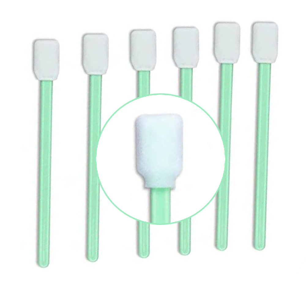 707 Foam Head Green Handle Car Cleaning Cleanroom Swab Flat Square Foam Swab for hard disks, circuit boards, optical lenses, integrated circuits