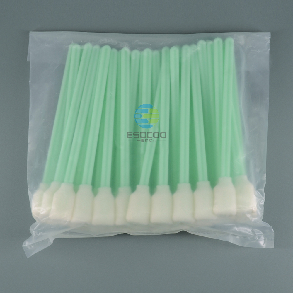 707 Foam Head Green Handle Car Cleaning Cleanroom Swab Flat Square Foam Swab for hard disks, circuit boards, optical lenses, integrated circuits