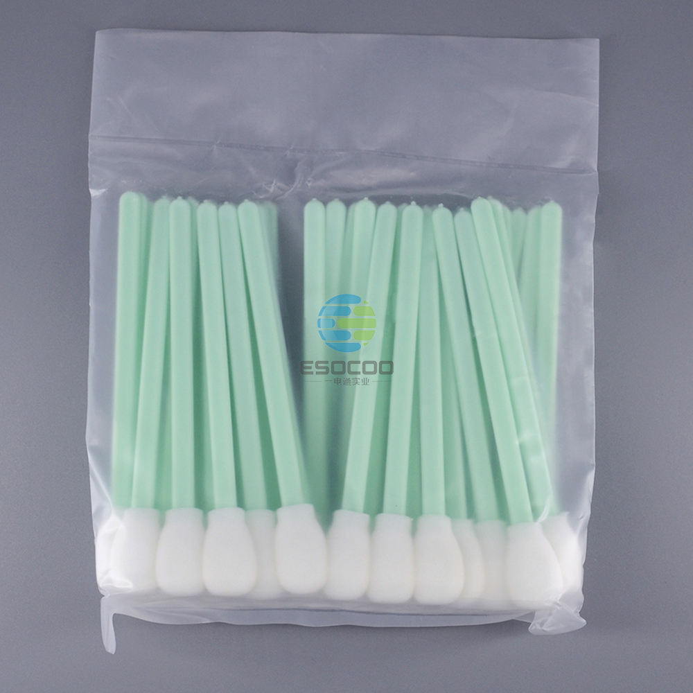 708 Foam Head Green Handle Car Cleaning Cleanroom Swab Round Foam Swab for hard disks, circuit boards, optical lenses, integrated circuits