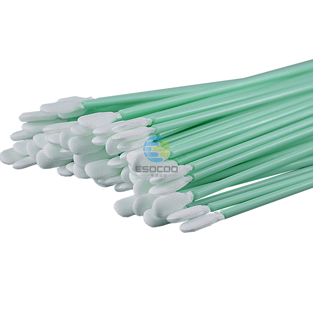 761 Lint Free Green Handle Car Cleaning Cleanroom Swab Flat Square Polyester Swab for hard disks, circuit boards, optical lenses, integrated circuits