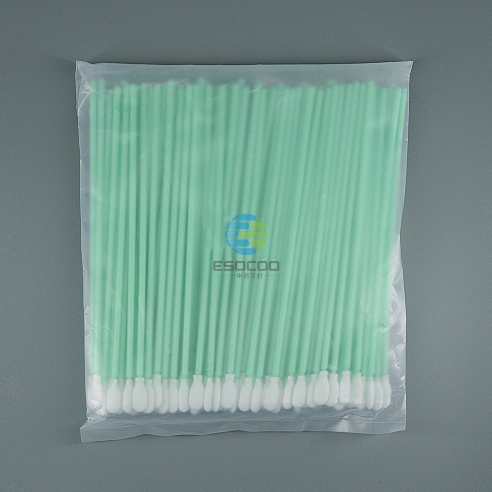 761 Lint Free Green Handle Car Cleaning Cleanroom Swab Flat Square Polyester Swab for hard disks, circuit boards, optical lenses, integrated circuits