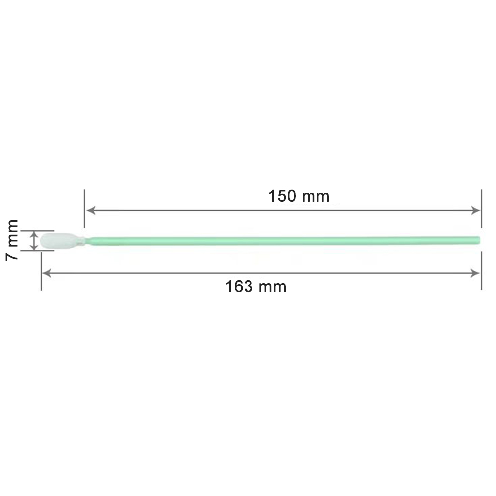 761 Lint Free Green Handle Car Cleaning Cleanroom Swab Flat Square Polyester Swab for hard disks, circuit boards, optical lenses, integrated circuits