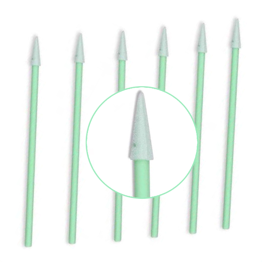 750 Foam Head Green Handle Car Cleaning Cleanroom Swab Round Foam Swab for hard disks, circuit boards, optical lenses, integrated circuits