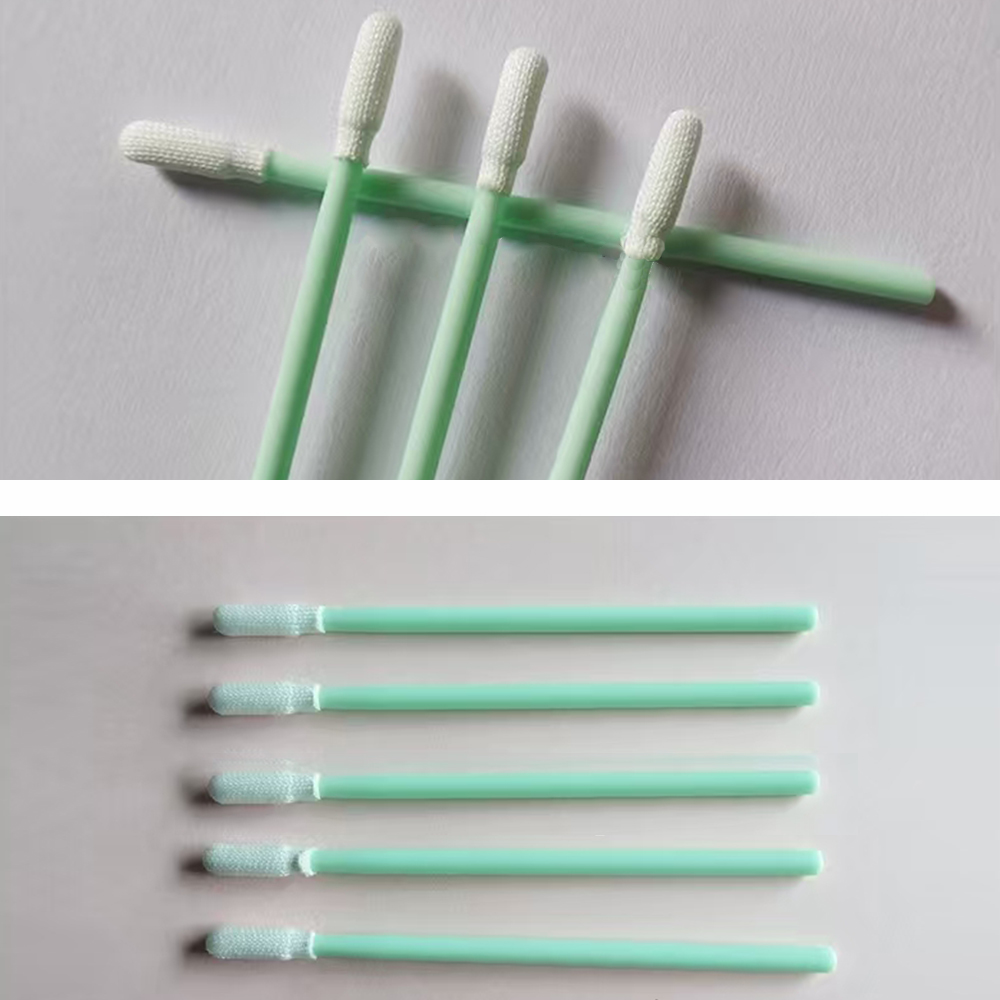 743 Lint Free Green Handle Car Cleaning Cleanroom Swab Flat Square Polyester Swab for hard disks, circuit boards, optical lenses, integrated circuits