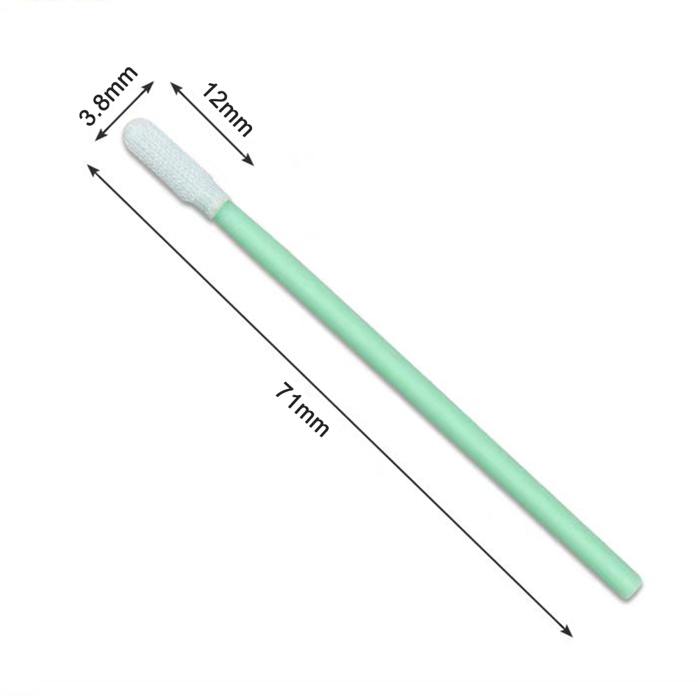 743 Lint Free Green Handle Car Cleaning Cleanroom Swab Flat Square Polyester Swab for hard disks, circuit boards, optical lenses, integrated circuits