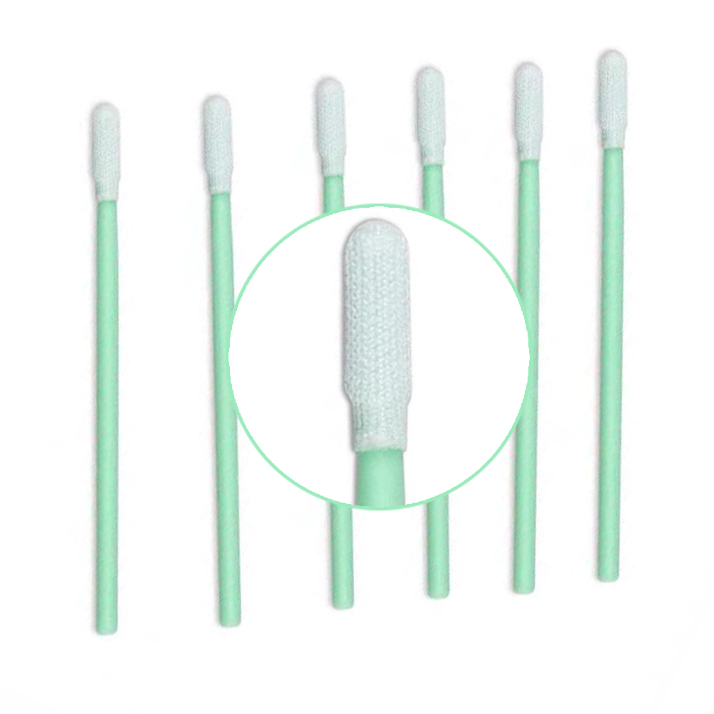 743 Lint Free Green Handle Car Cleaning Cleanroom Swab Flat Square Polyester Swab for hard disks, circuit boards, optical lenses, integrated circuits