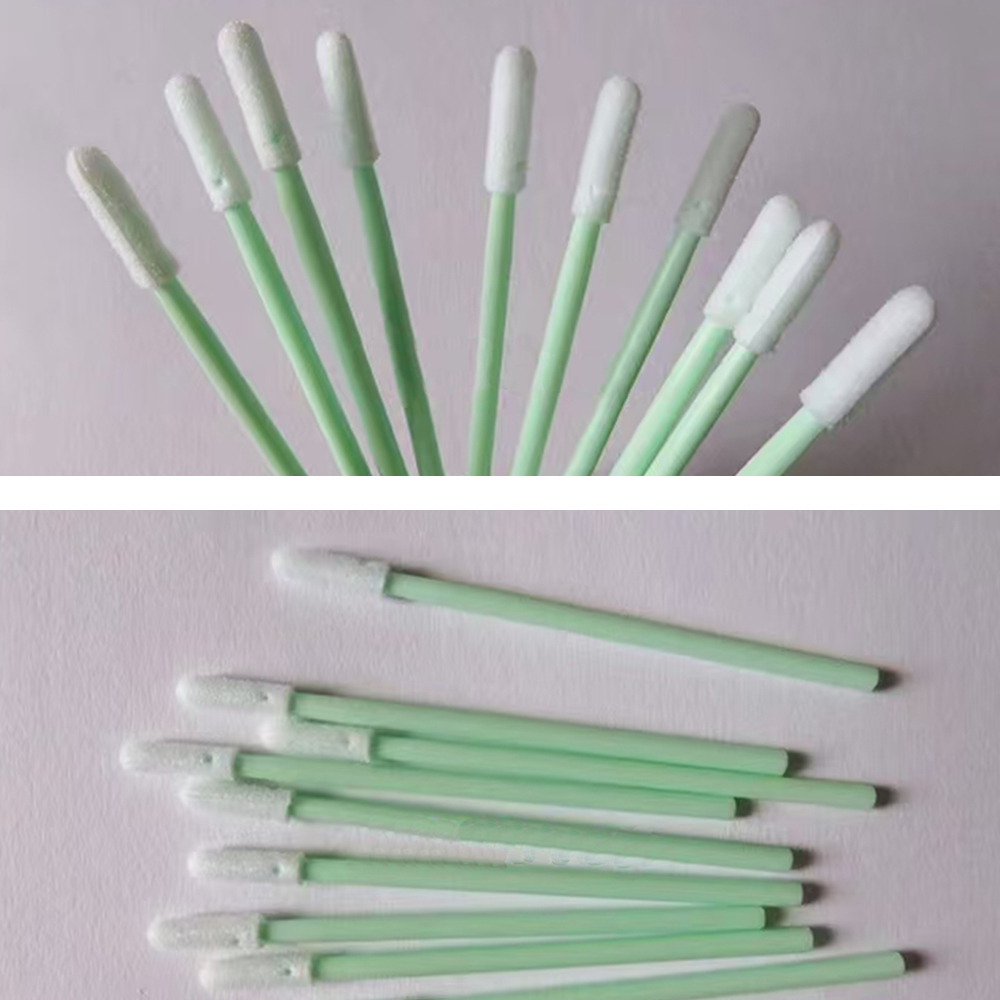 742 Foam Head Green Handle Car Cleaning Cleanroom Swab Round Foam Swab for hard disks, circuit boards, optical lenses, integrated circuits