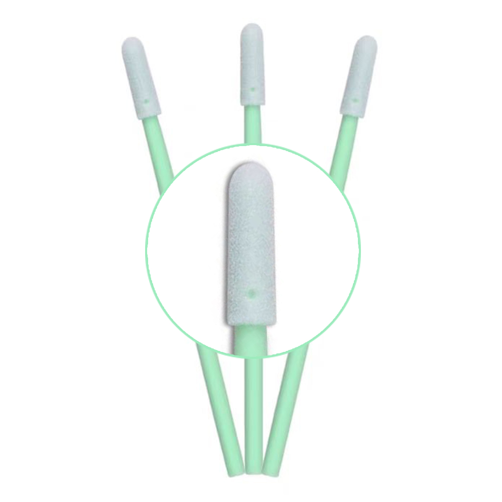 742 Foam Head Green Handle Car Cleaning Cleanroom Swab Round Foam Swab for hard disks, circuit boards, optical lenses, integrated circuits