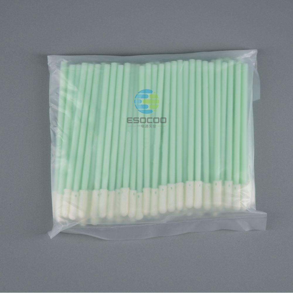 742 Foam Head Green Handle Car Cleaning Cleanroom Swab Round Foam Swab for hard disks, circuit boards, optical lenses, integrated circuits