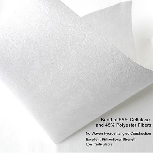 Cleanroom Nonwoven Wipes Polycellulose Wipes 9" x 9" 56gsm