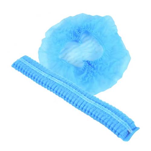 Disposable Non-Woven Strip Clip Cap Bouffant Head Cover Surgical Doctor Hat Round Mob Cap Nurse Cap