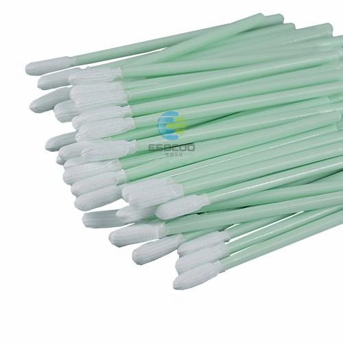 743 Lint Free Green Handle Car Cleaning Cleanroom Swab Flat Square Polyester Swab for hard disks, circuit boards, optical lenses, integrated circuits